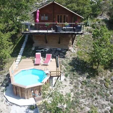 Chalet Sur Pilotis Avec Piscine Privee Lucéram Kültér fotó