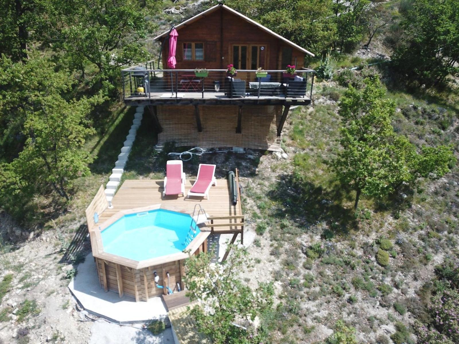 Chalet Sur Pilotis Avec Piscine Privee Lucéram Kültér fotó